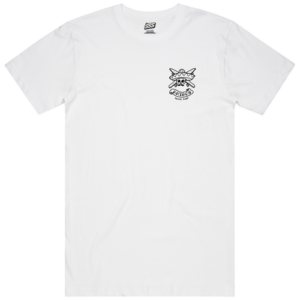 Amigo's Skate Shop Tee Skate Skull White