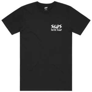 Skips Skateboard Shop Tee Suicidals Black